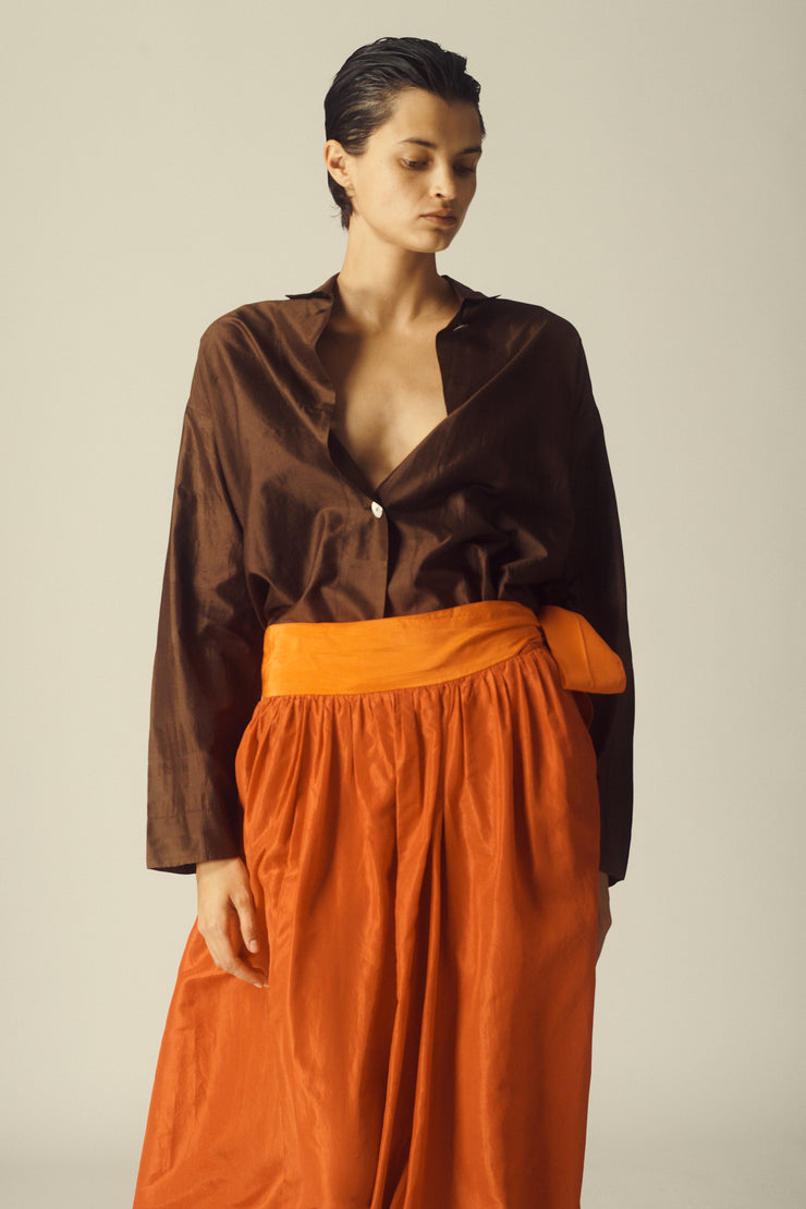 YSL Silk Two Tone Skirt - Desert Vintage