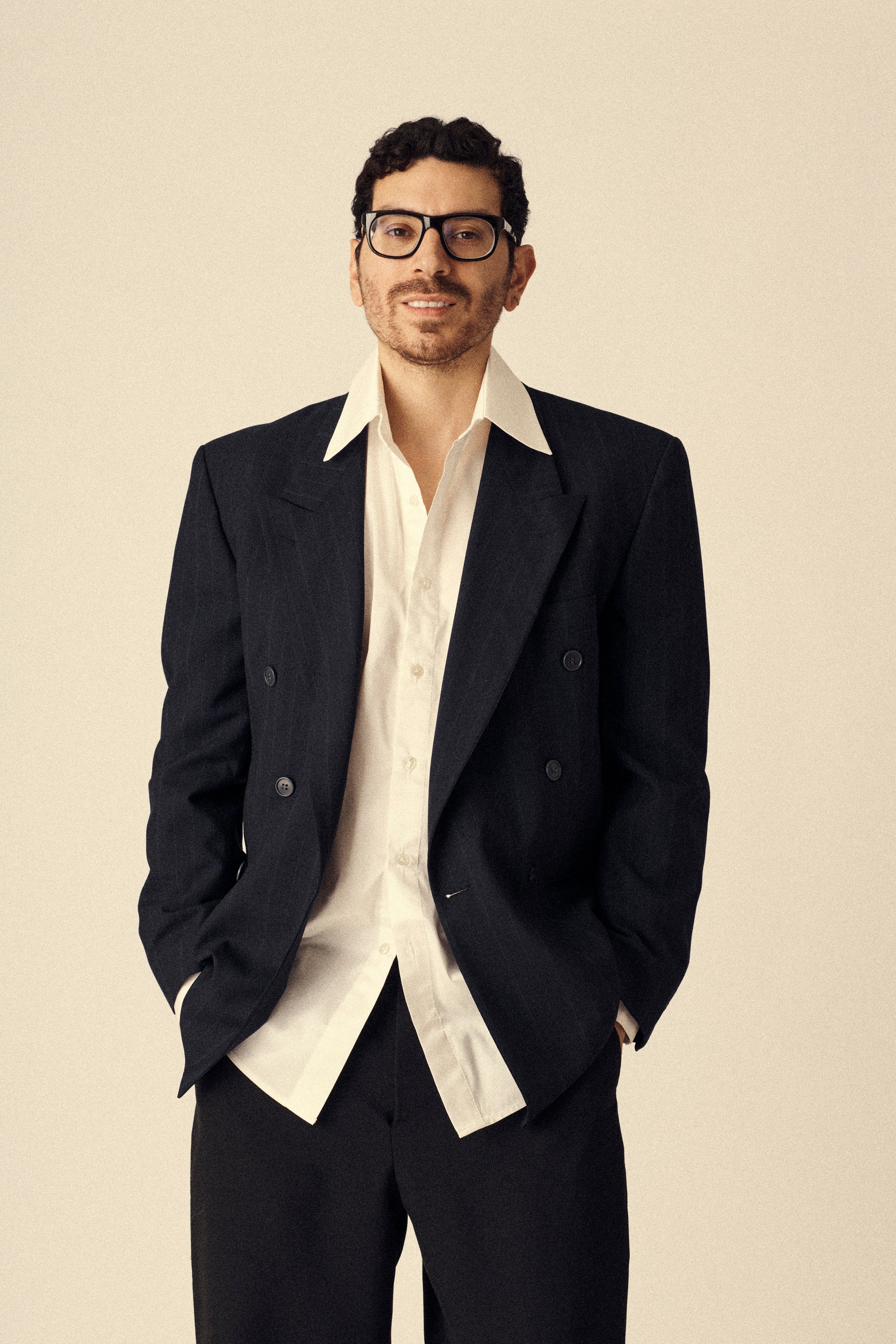 Ysl Pinstripe Wool Jacket - Desert Vintage
