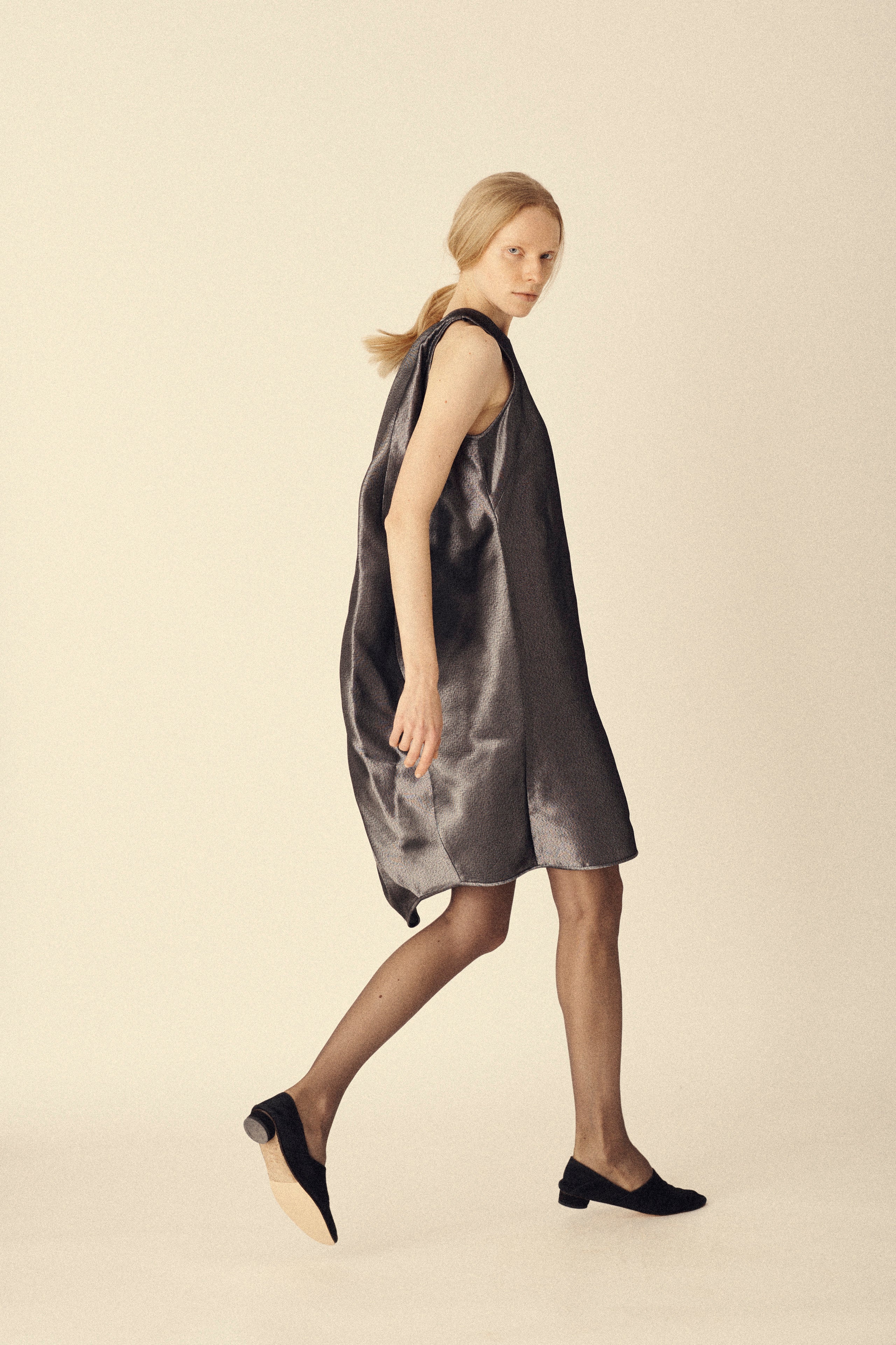 Yeohlee Gunmetal Shift Dress - Desert Vintage