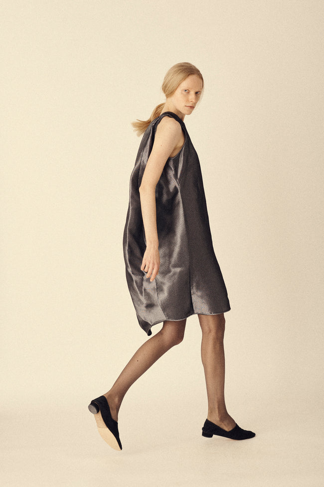 Yeohlee Gunmetal Shift Dress - Desert Vintage