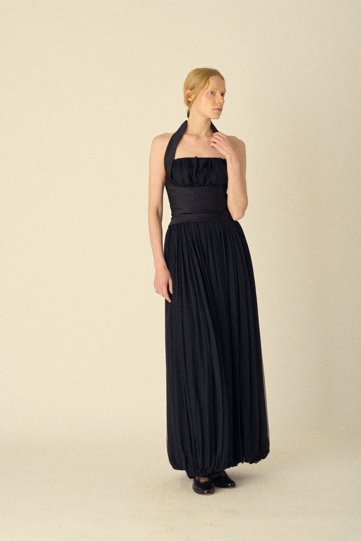 Ysl Black Silk Gown - Desert Vintage