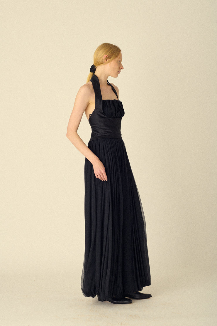 Ysl Black Silk Gown - Desert Vintage