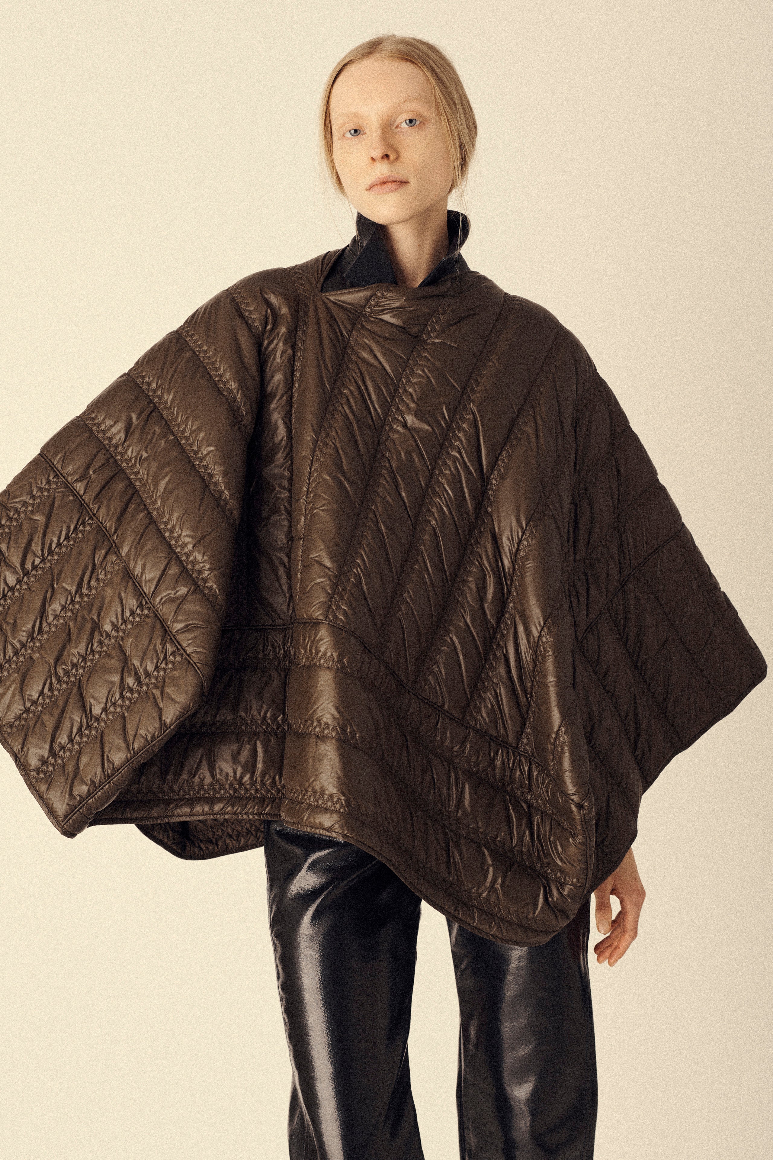 Quilted Puffer Cape - Desert Vintage