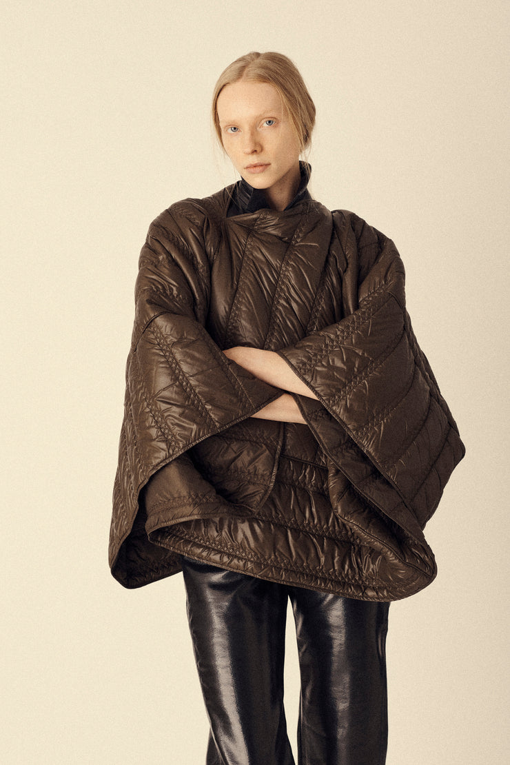 Quilted Puffer Cape - Desert Vintage