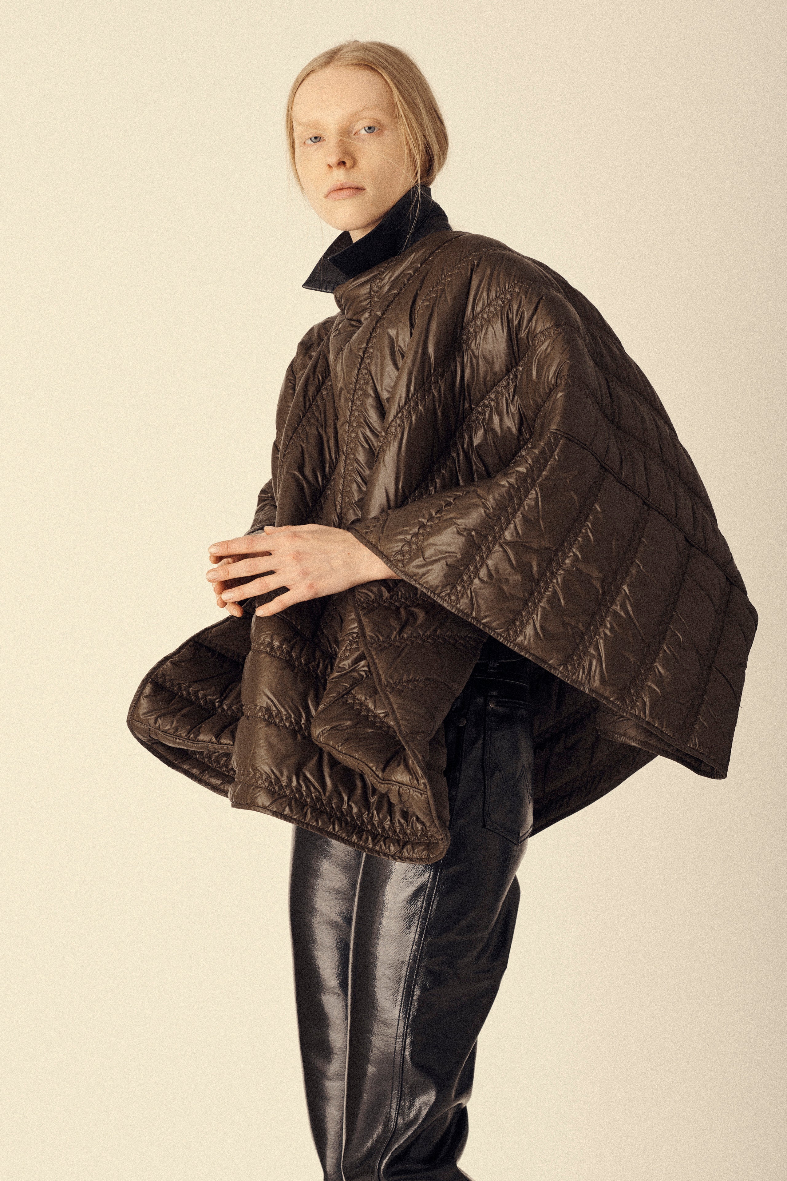 Quilted Puffer Cape - Desert Vintage