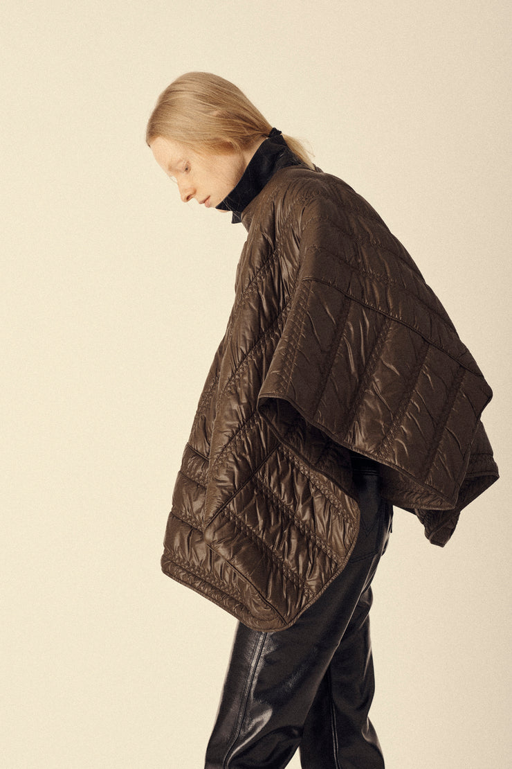 Quilted Puffer Cape - Desert Vintage
