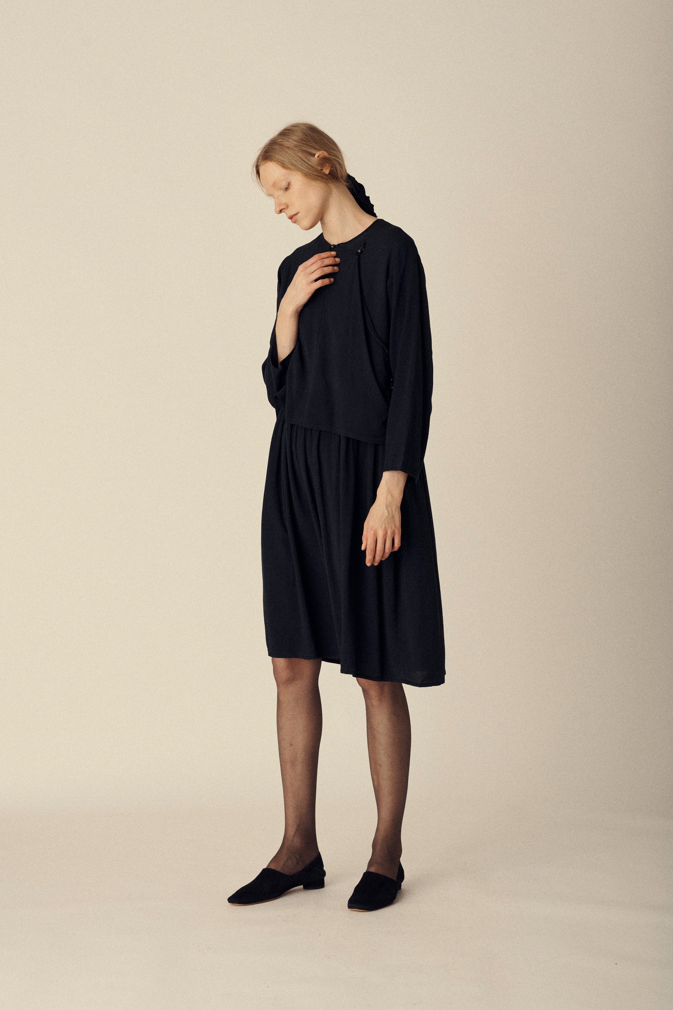 Early CdG Navy Dress - Desert Vintage