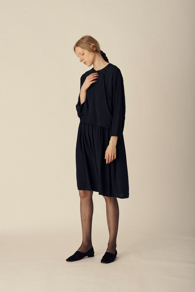 Early CdG Navy Dress - Desert Vintage