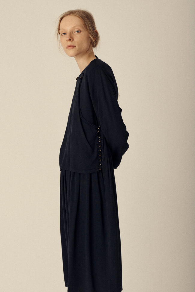 Early CdG Navy Dress - Desert Vintage