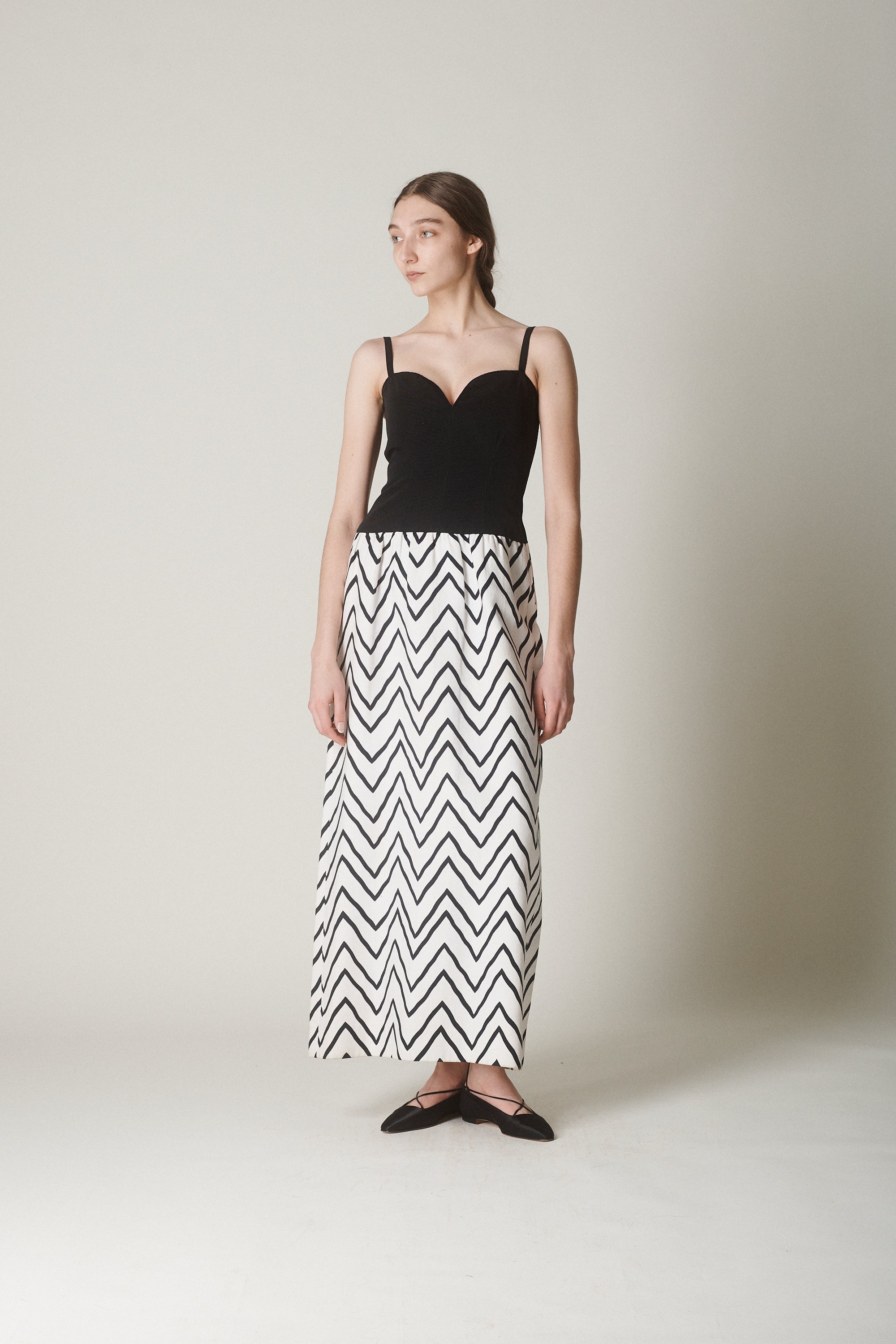 1980s YSL Chevron Dress - Desert Vintage