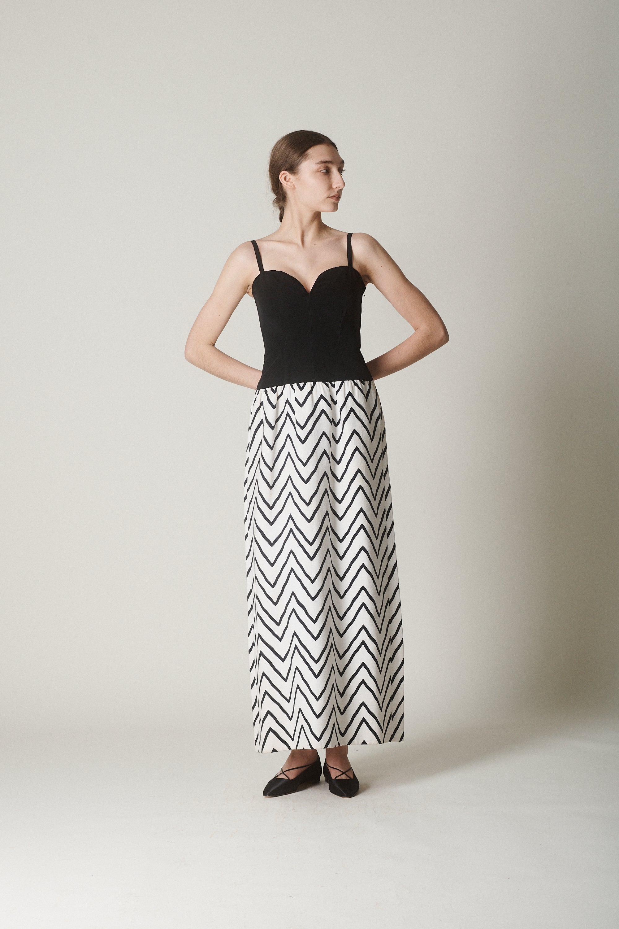 1980s YSL Chevron Dress - Desert Vintage
