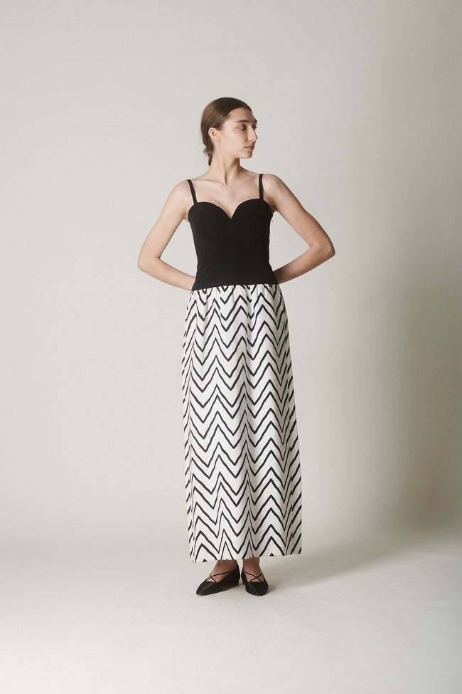 1980s YSL Chevron Dress - Desert Vintage