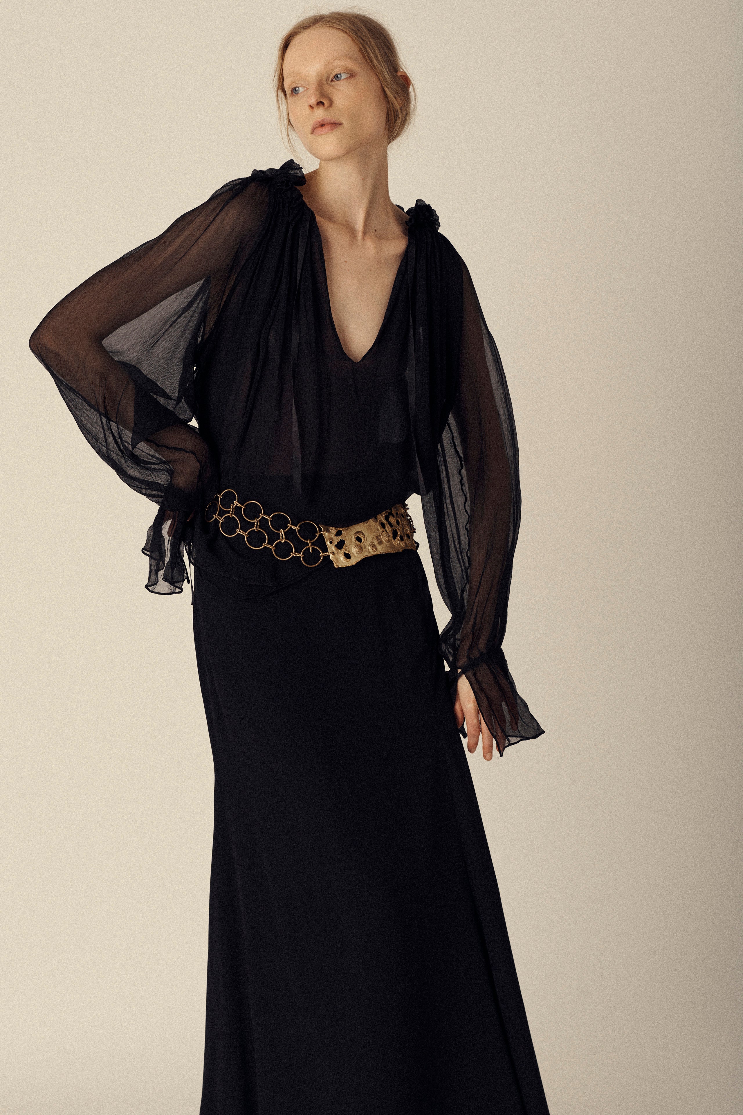 Chloé Black Crepe Skirt - Desert Vintage