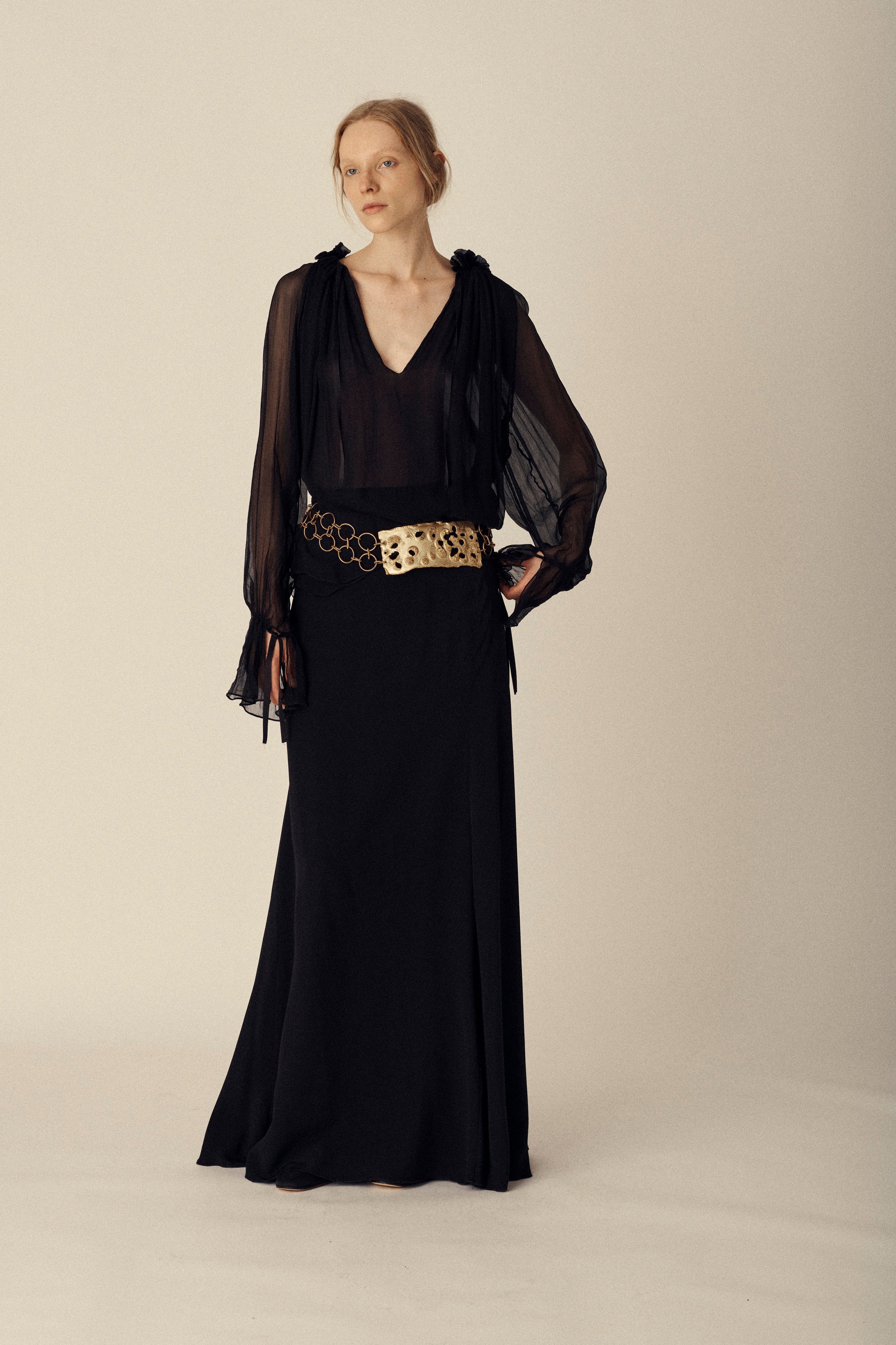 Chloé Black Crepe Skirt - Desert Vintage