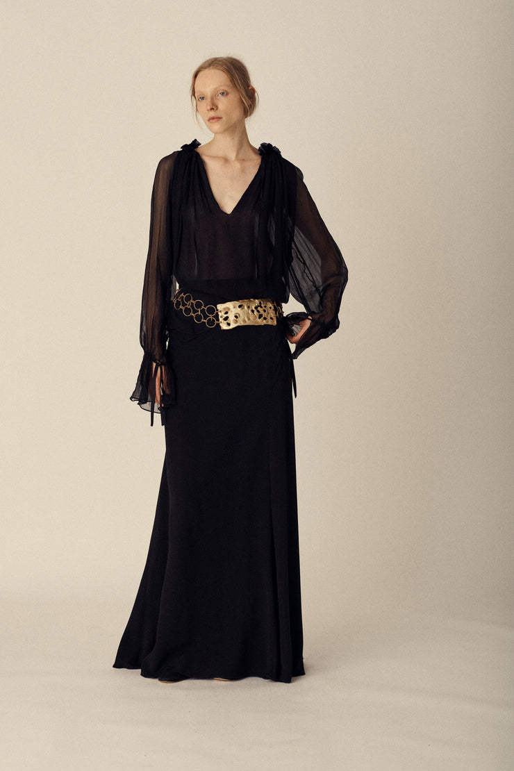 Chloé Black Crepe Skirt - Desert Vintage