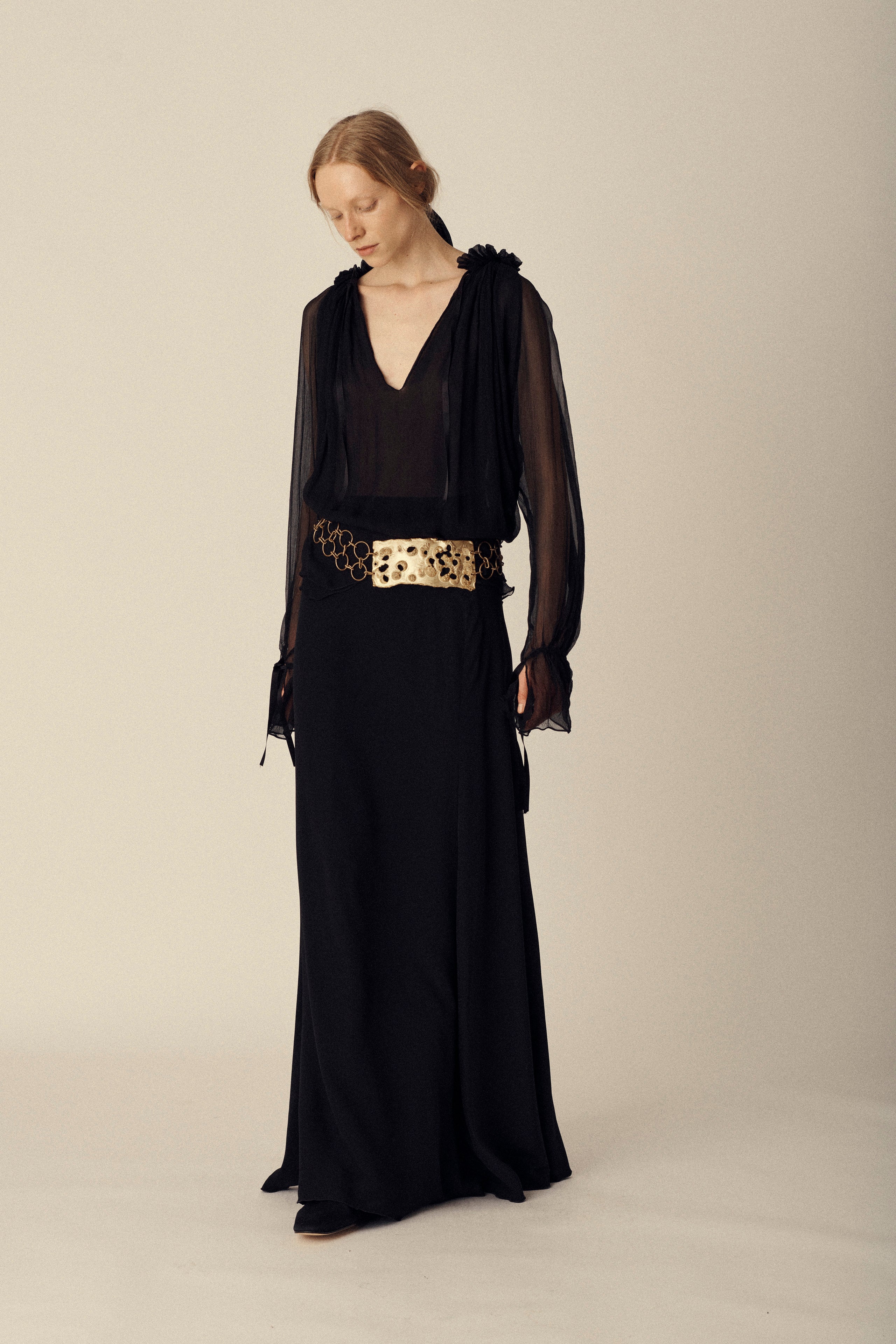 Chloé Black Crepe Skirt - Desert Vintage