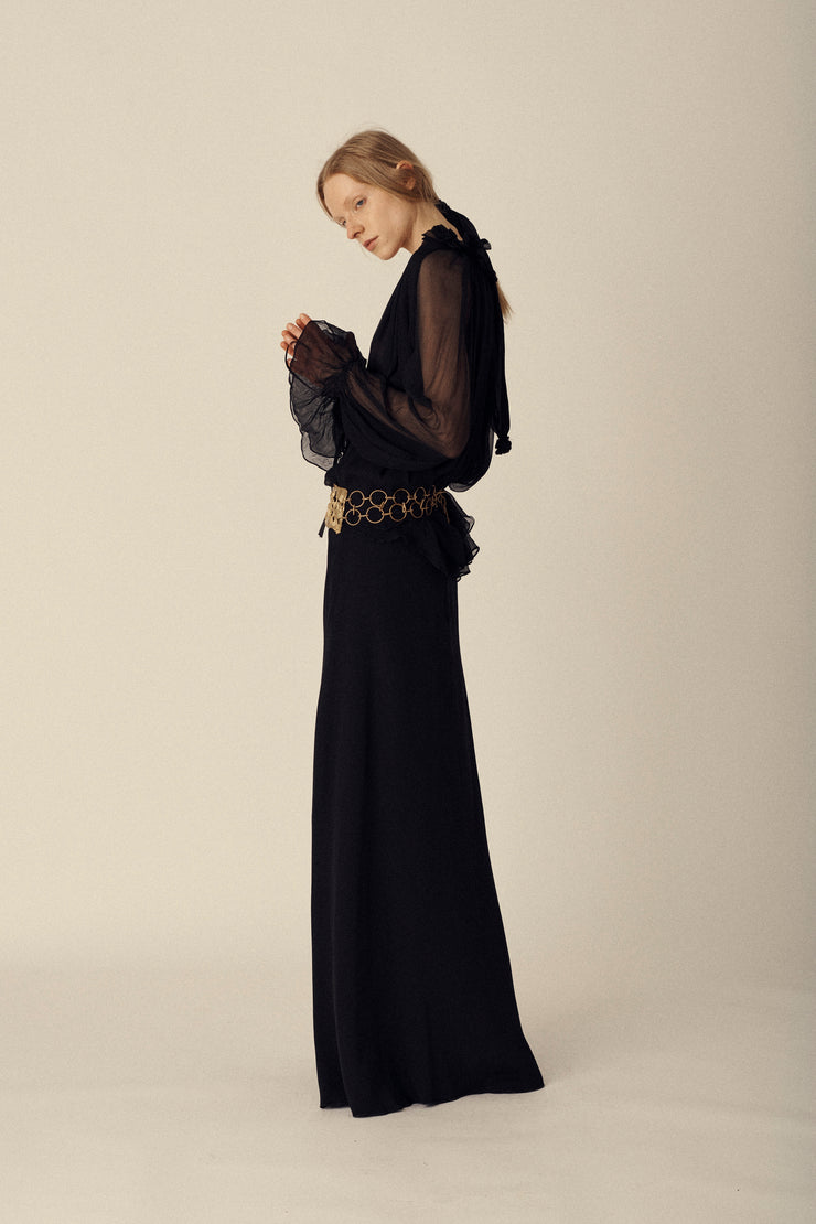 Chloé Black Crepe Skirt - Desert Vintage