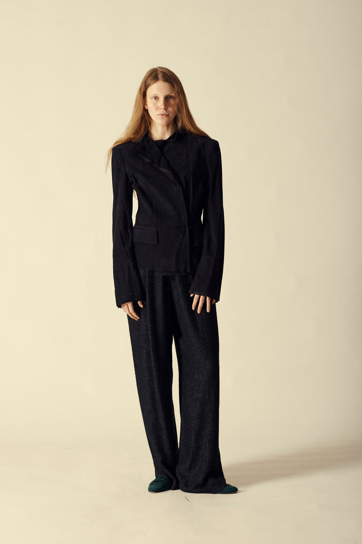 Ysl Black Suede Coat - Desert Vintage