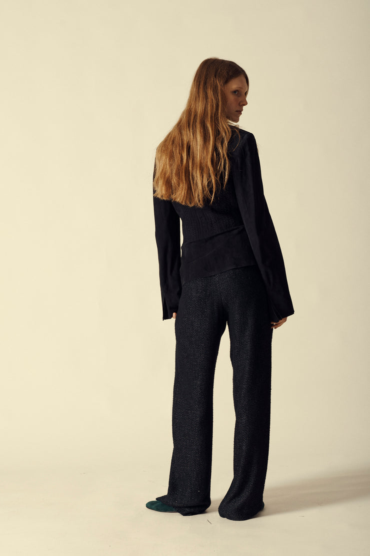 Ysl Black Suede Coat - Desert Vintage