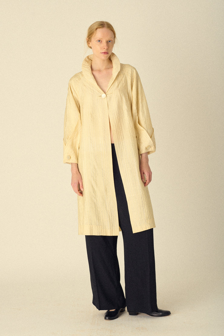 1940s Ivory Silk Coat - Desert Vintage