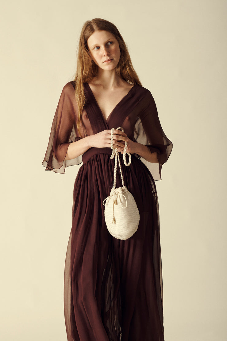 Donna Karan Ivory Cord Bag - Desert Vintage