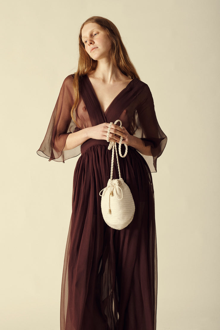 Donna Karan Ivory Cord Bag - Desert Vintage