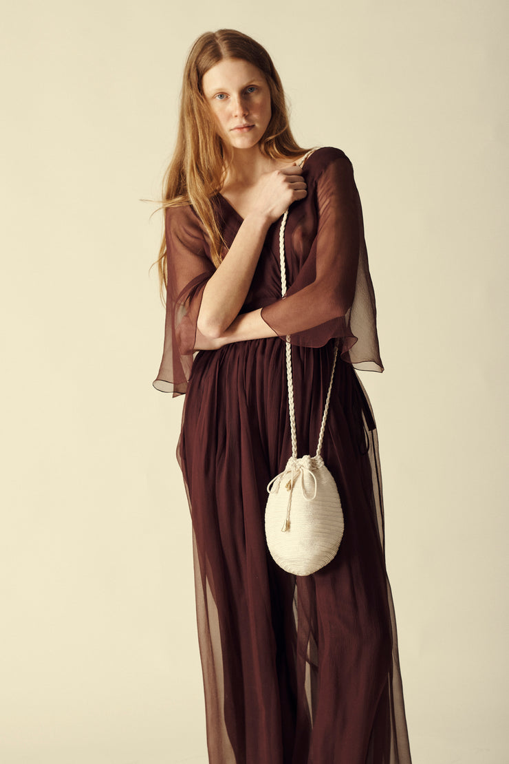 Donna Karan Ivory Cord Bag - Desert Vintage