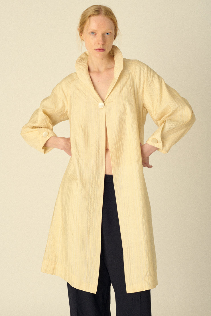1940s Ivory Silk Coat - Desert Vintage