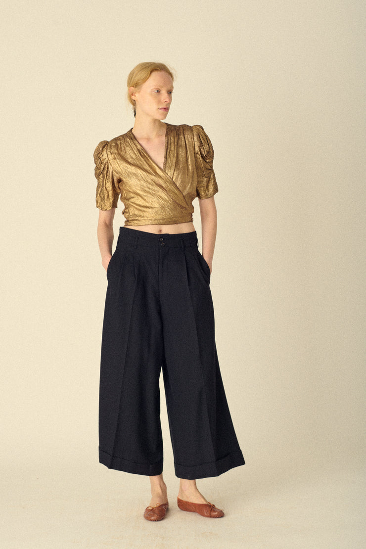 Antique Lamé Wrap Top - Desert Vintage