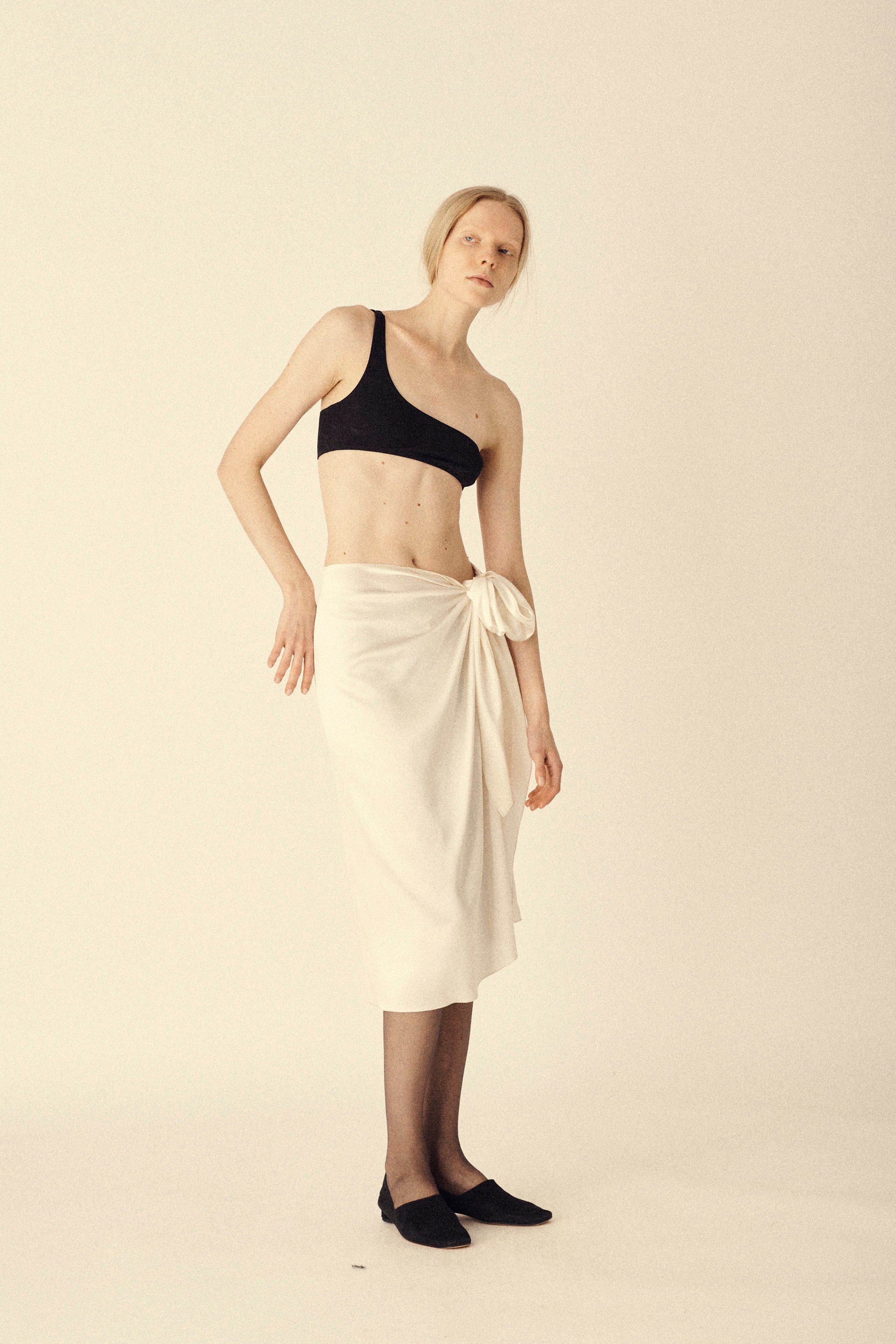 Black Asymmetric Bra Top - Desert Vintage