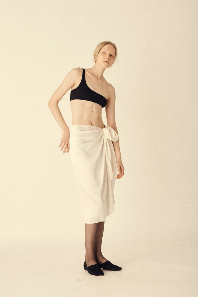 Black Asymmetric Bra Top - Desert Vintage