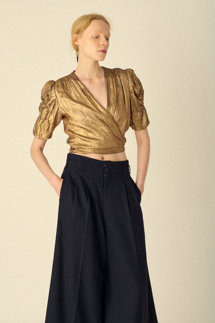Antique Lamé Wrap Top - Desert Vintage