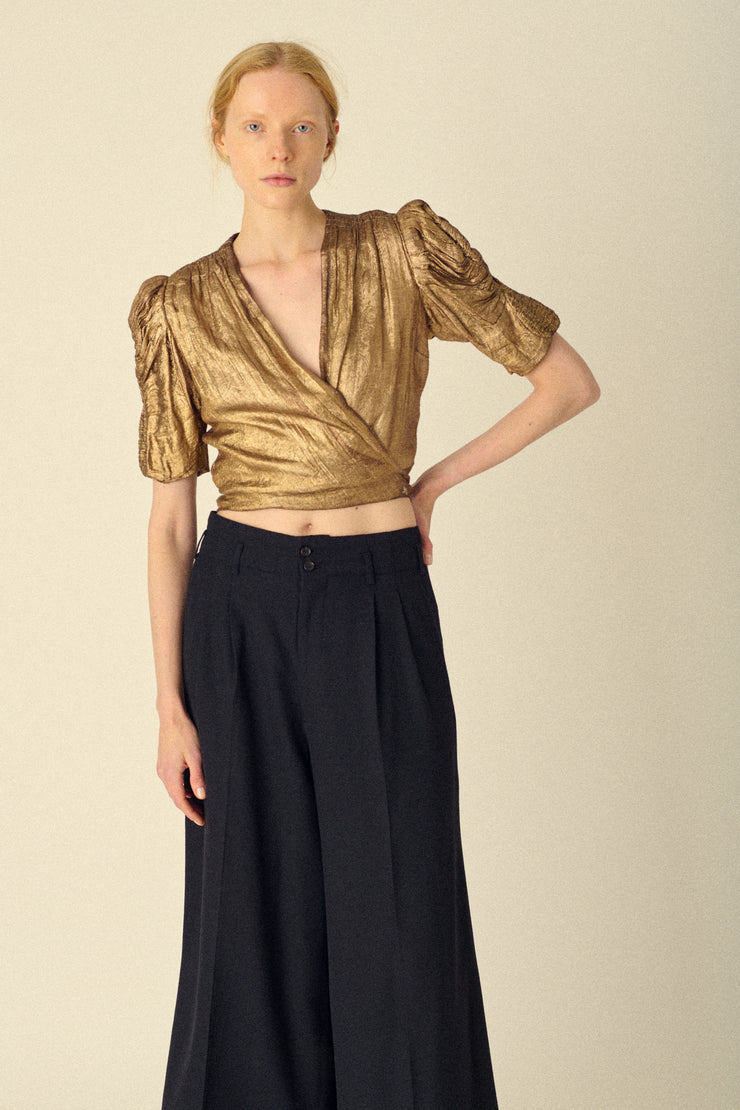Antique Lamé Wrap Top - Desert Vintage