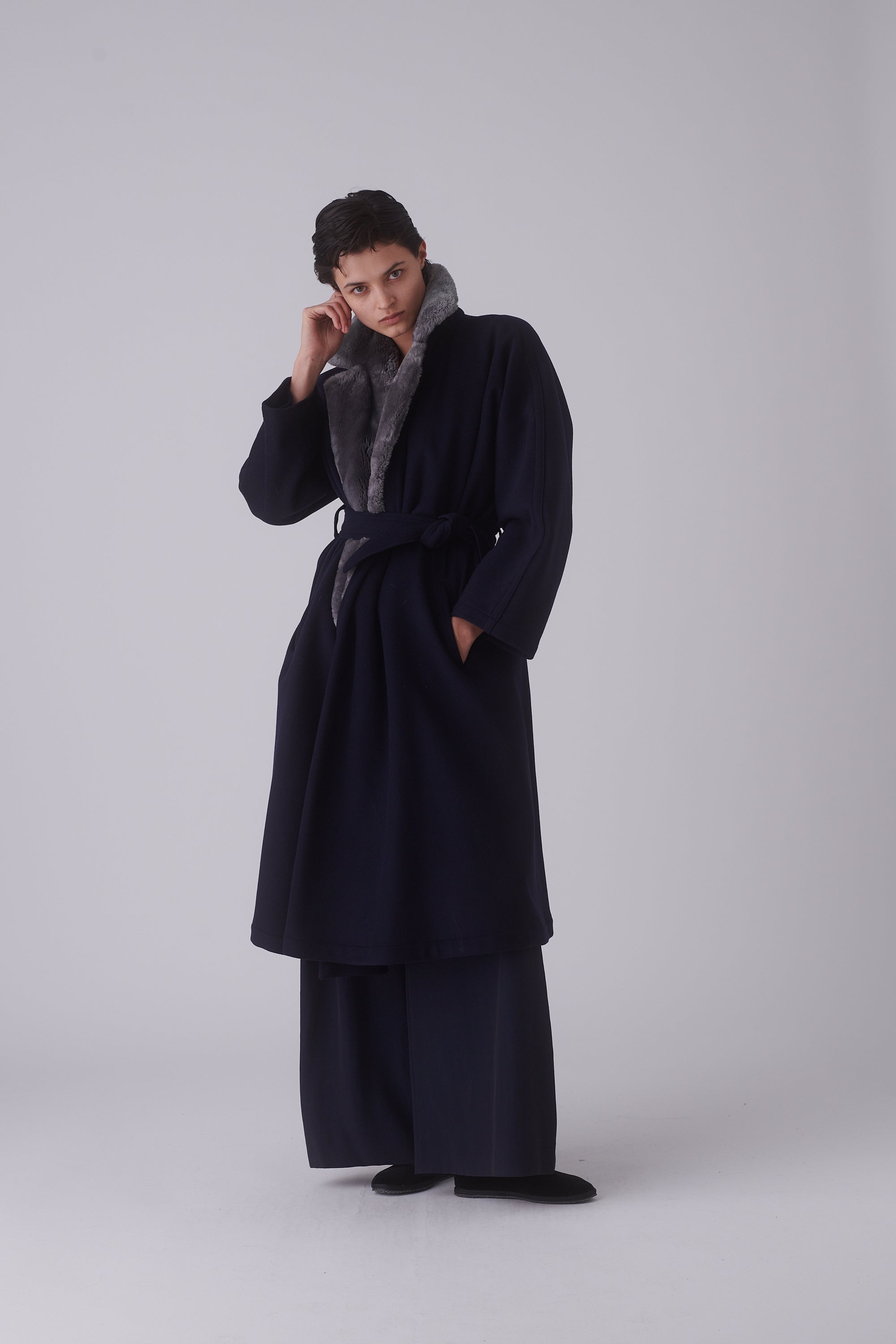 Ferre Wool Evening Coat - Desert Vintage