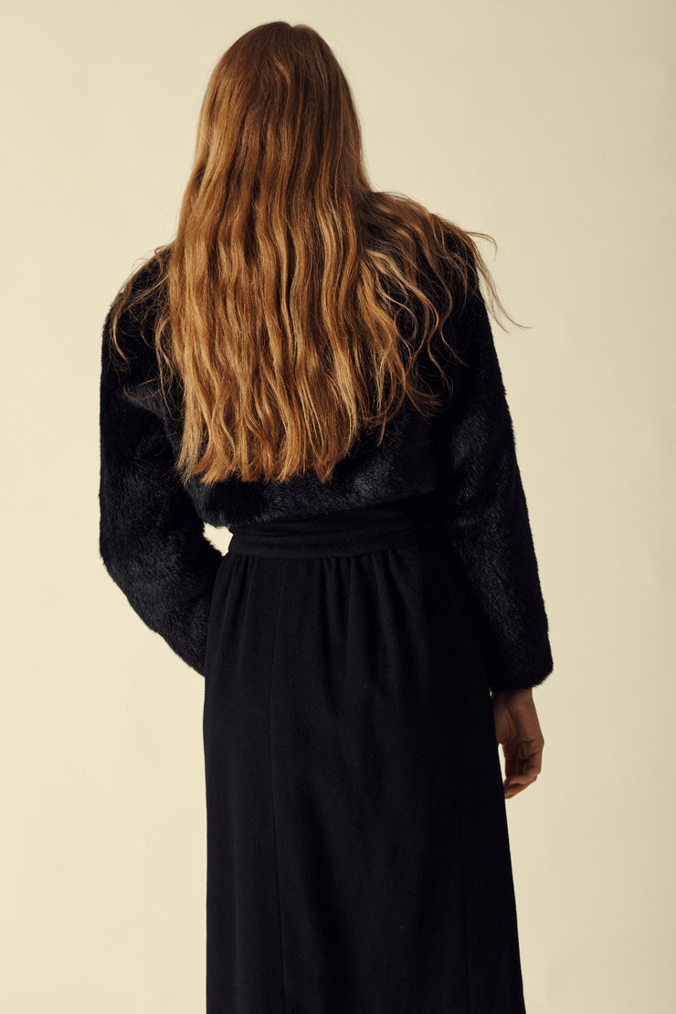Hermès Black Cashmere Skirt - Desert Vintage