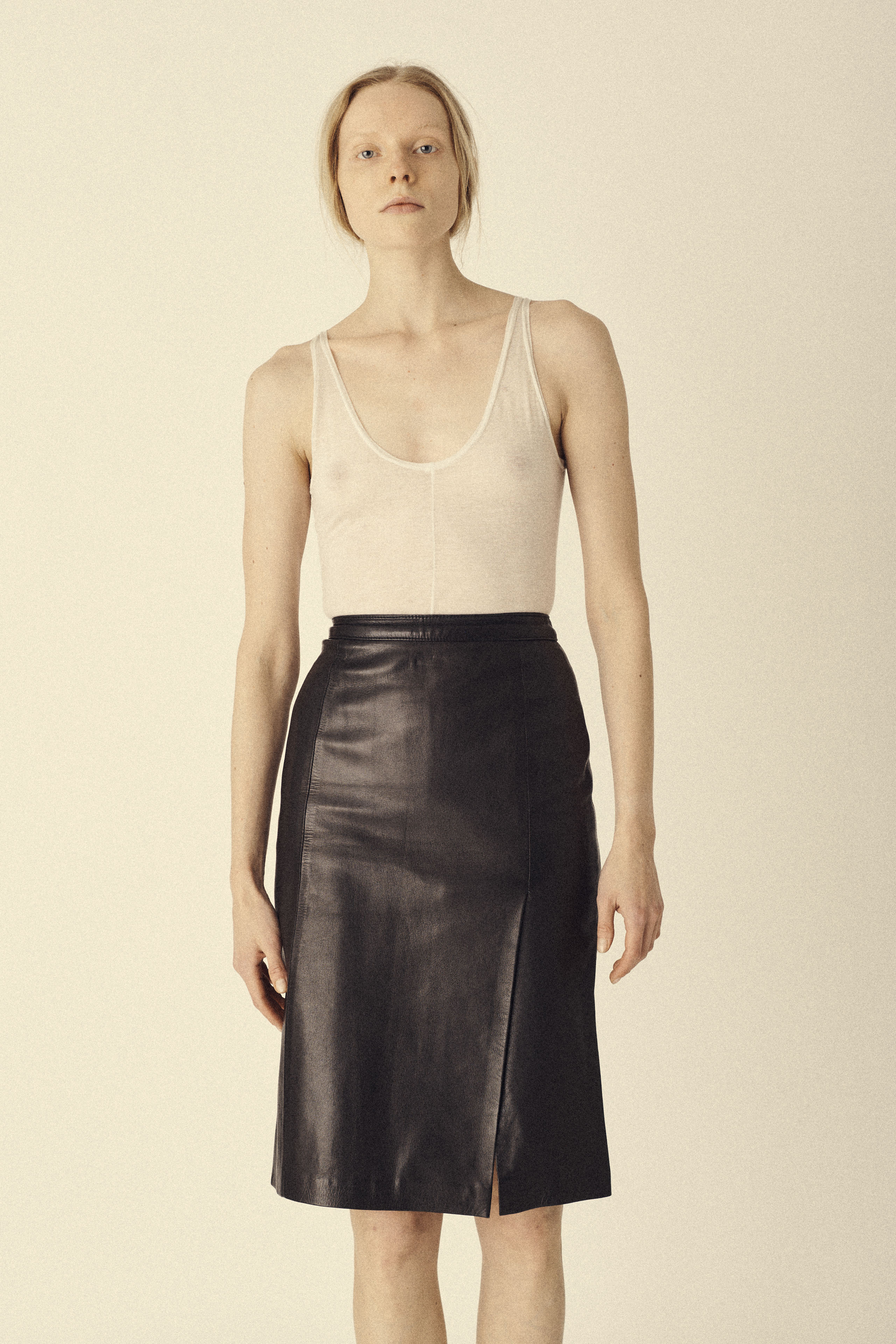 Vintage Black Leather Skirt - Desert Vintage