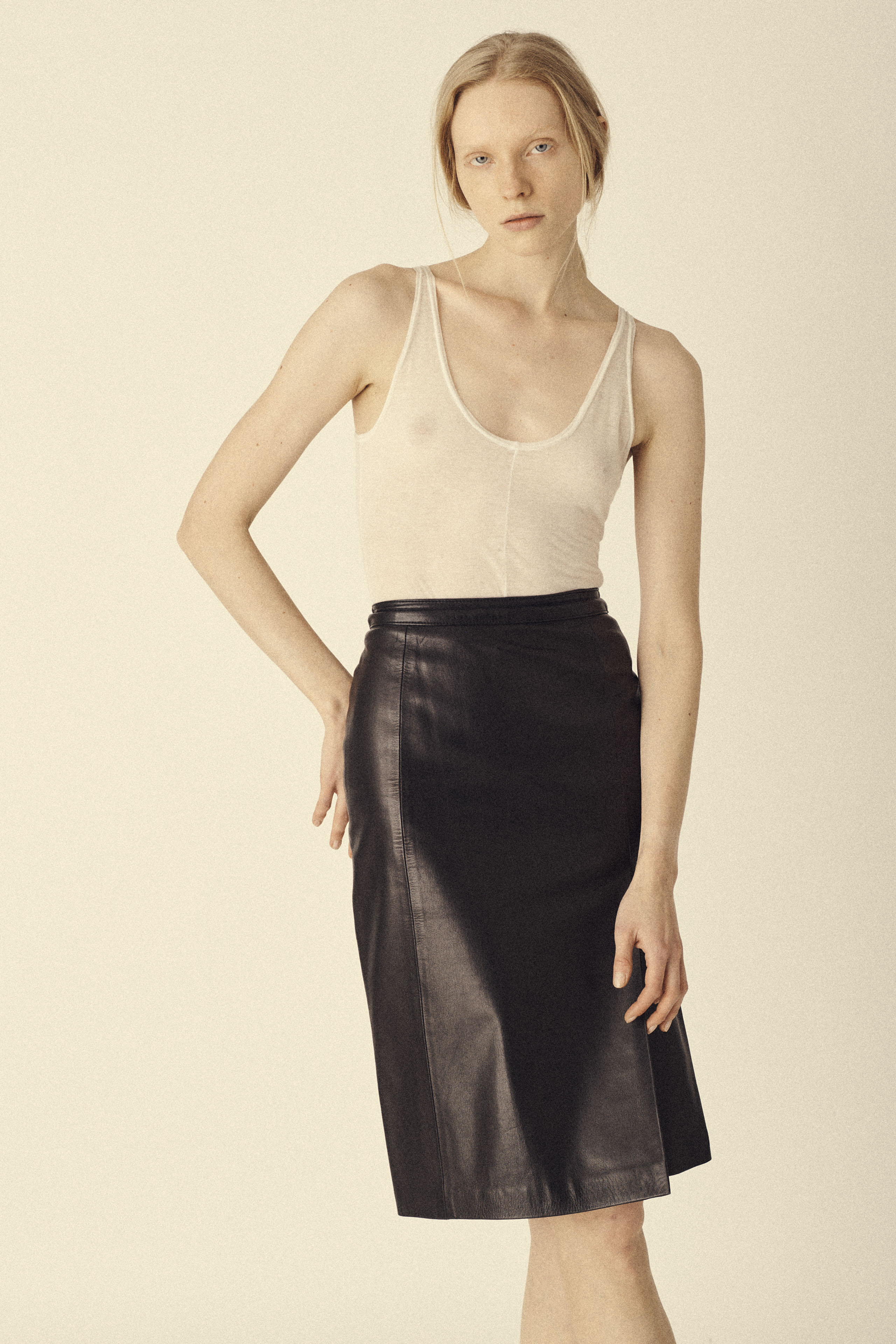 Vintage Black Leather Skirt - Desert Vintage