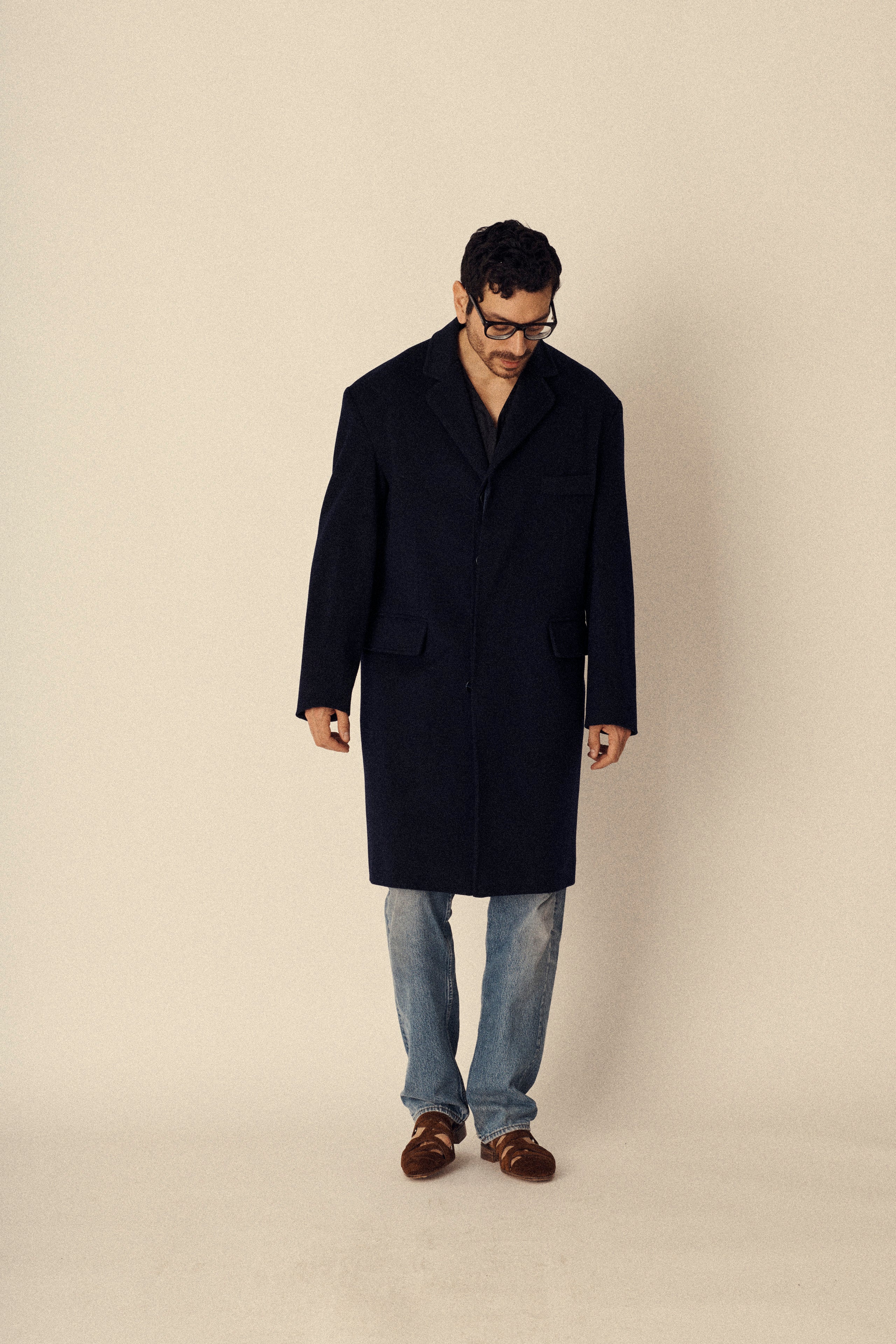 Vintage Navy Wool Coat - Desert Vintage