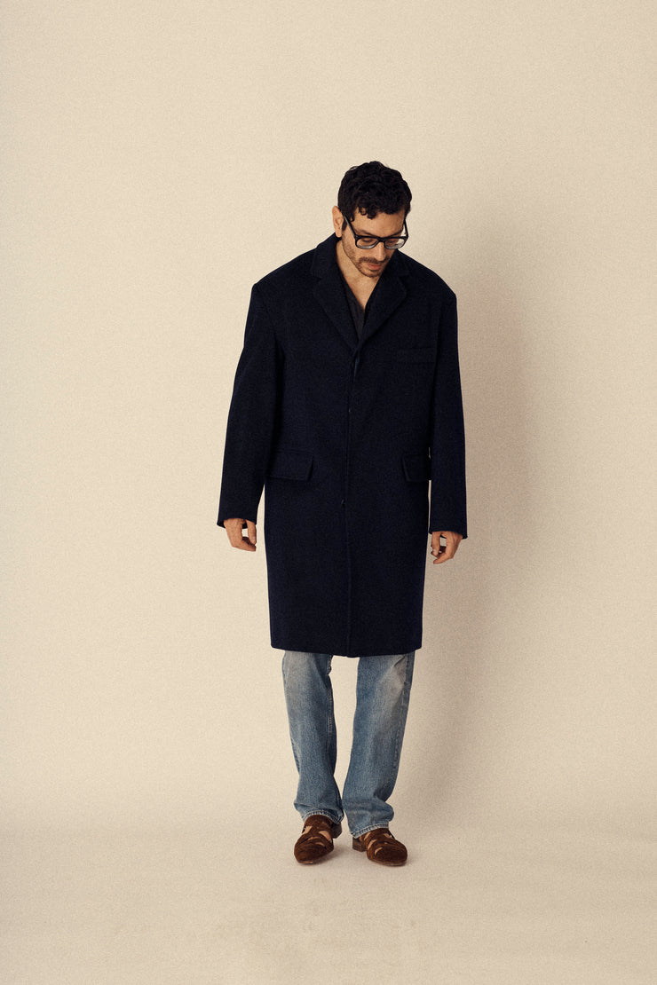 Vintage Navy Wool Coat - Desert Vintage