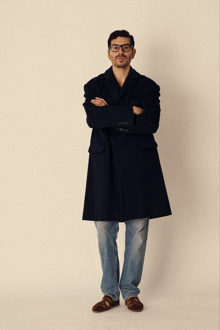 Vintage Navy Wool Coat - Desert Vintage