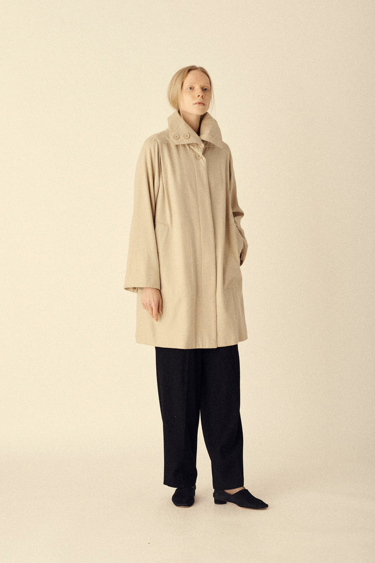 Martine Douvier Ivory Wool Coat - Desert Vintage