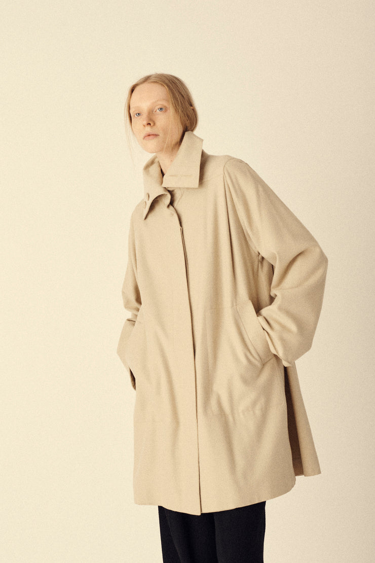 Martine Douvier Ivory Wool Coat - Desert Vintage