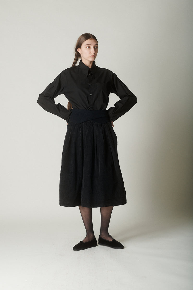 France Andrevie Charcoal Cord Skirt - Desert Vintage