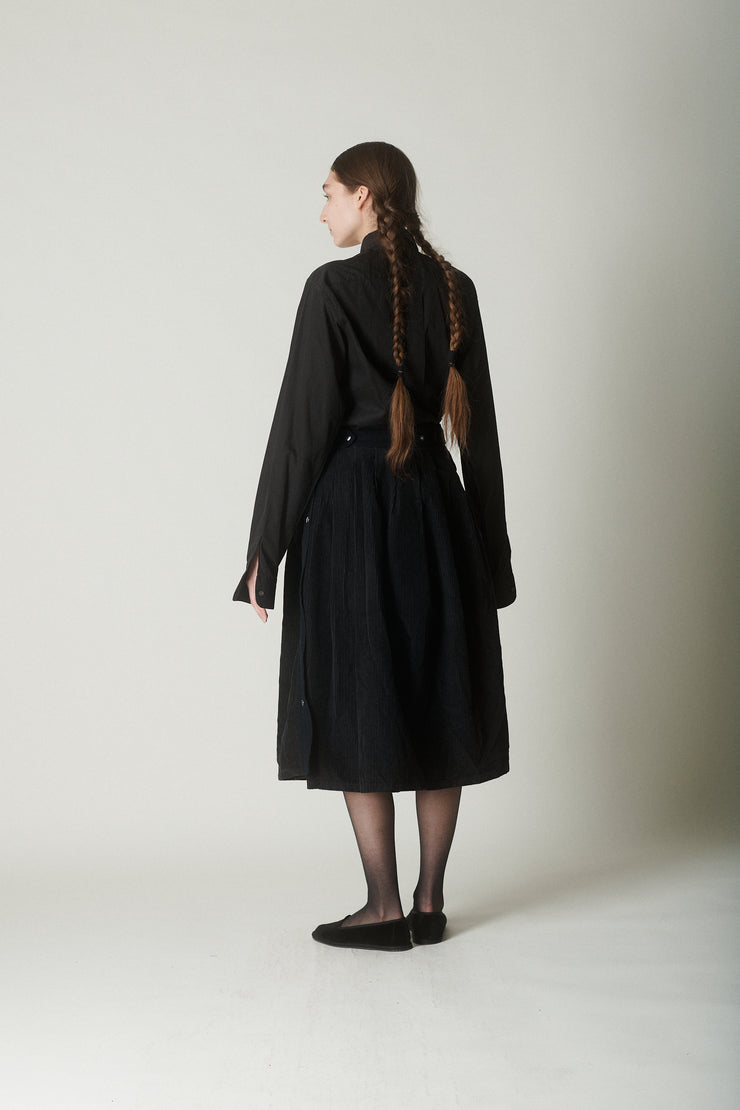 France Andrevie Charcoal Cord Skirt - Desert Vintage