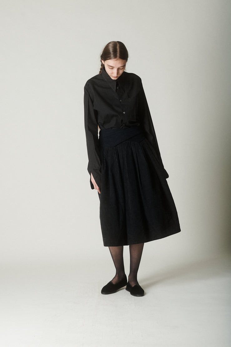 France Andrevie Charcoal Cord Skirt - Desert Vintage