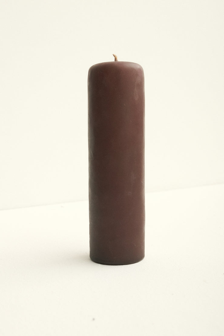 Brown Beeswax Pillar Candle - Desert Vintage