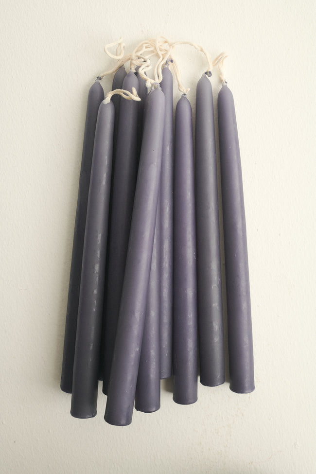 Purple Beeswax Taper Candle - Desert Vintage