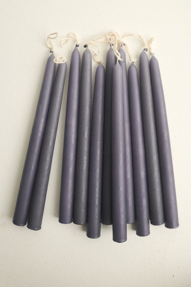Purple Beeswax Taper Candle - Desert Vintage