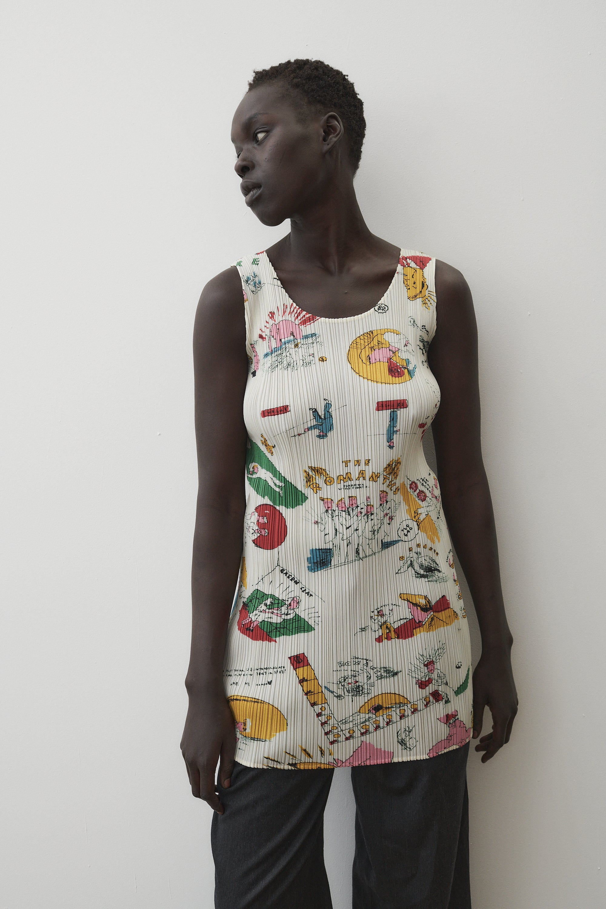 Issey Miyake Pleats Please Cartoon Tank - Desert Vintage