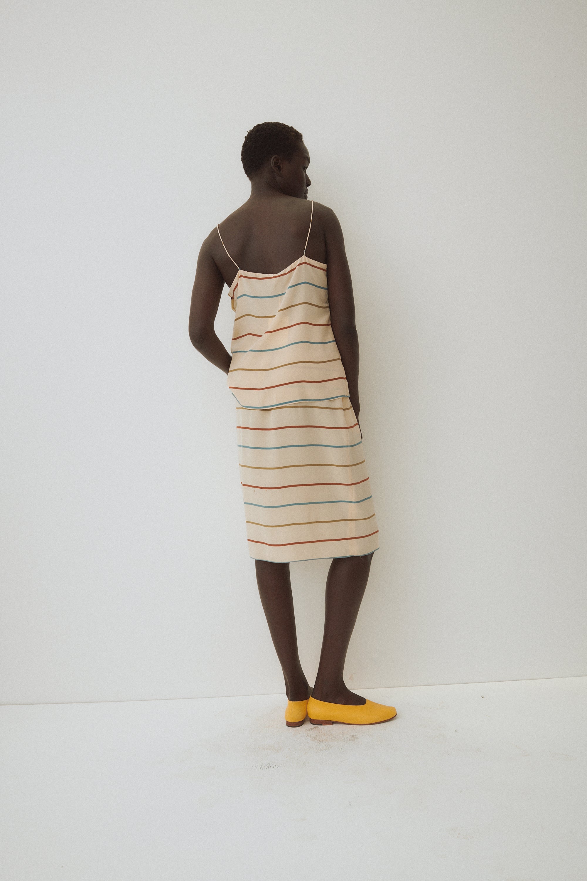 Silk Multicolor Stripe Ensemble - Desert Vintage